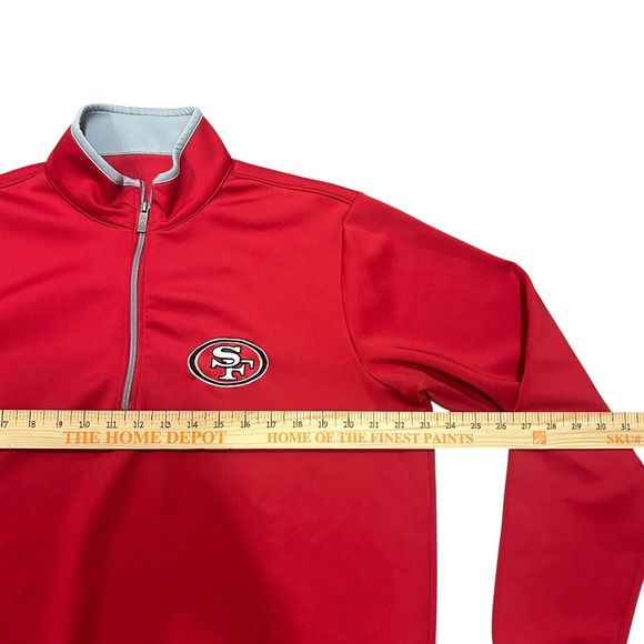 49ers Quarter Zip‎ Pullover Mens XL Athletic Fit Long Sleeve Football - Picture 3 of 8